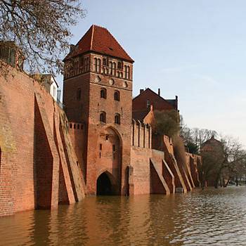 Die Roßfurth bei Hochwasser